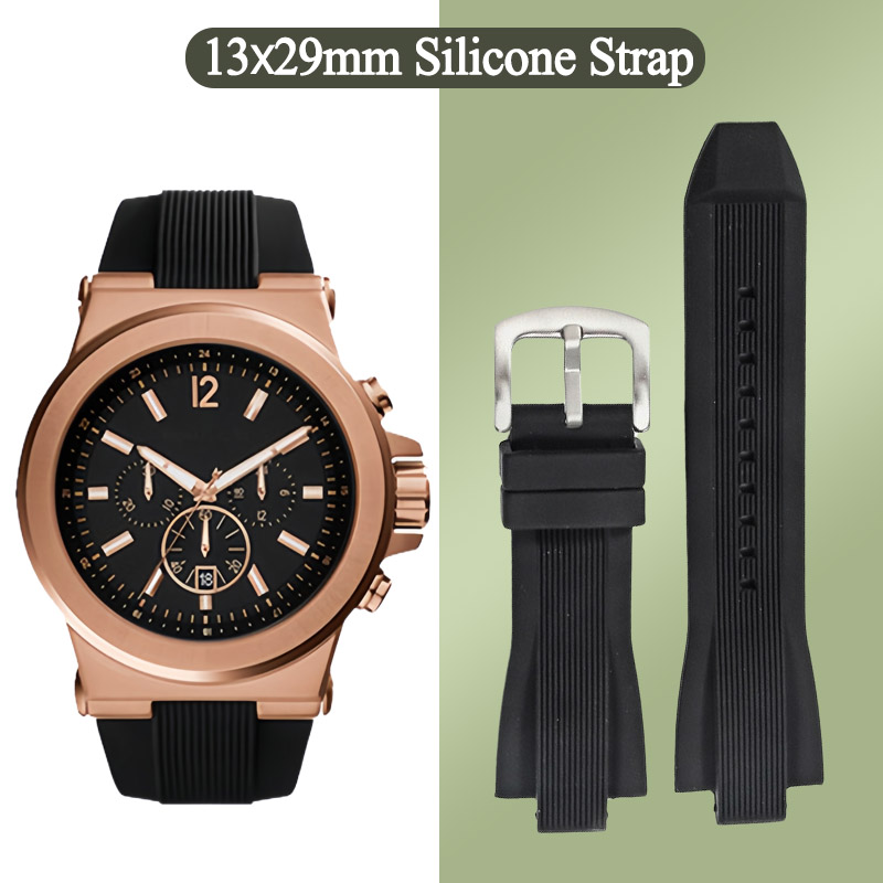 Men Accessories Mk - 13x29 مللي متر حزام ساعة سيليكون