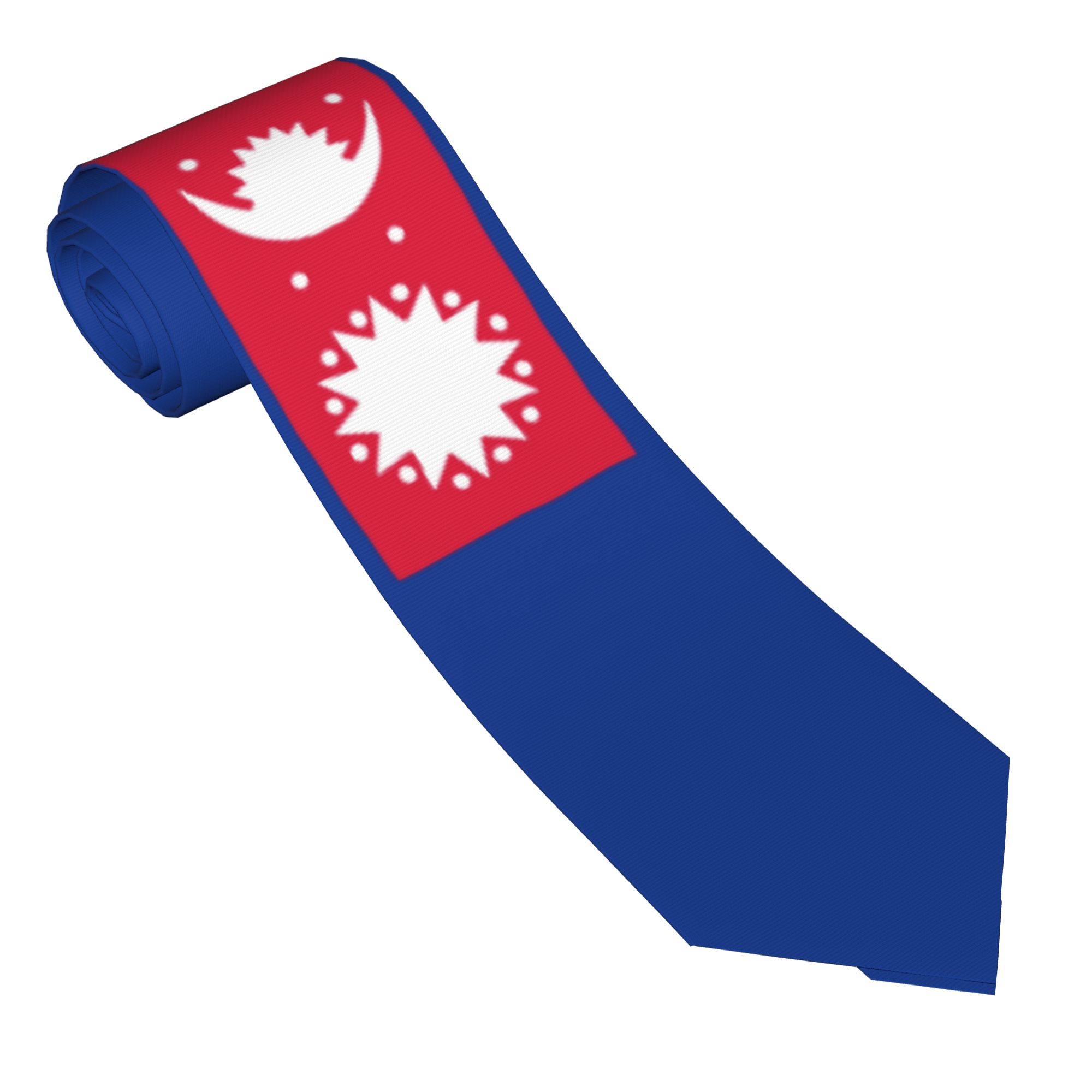 Men Accessories Nepal - ربطة عنق بتصميم علم نيبال الوطني،