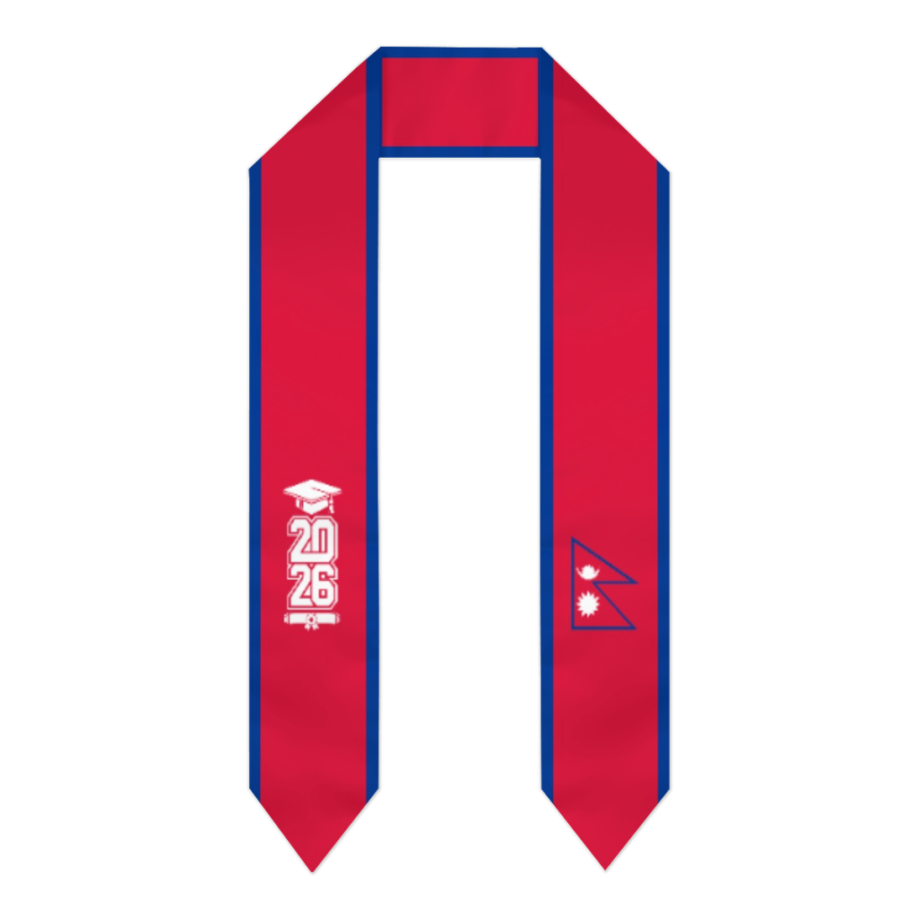Men Accessories Nepal - وشاح تخرج علم نيبال لدفعة 2026،