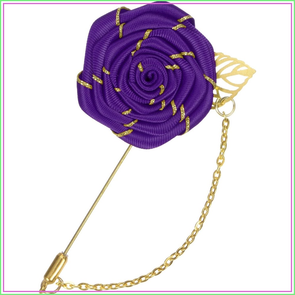 Men Accessories Wedding - دبوس زهرة الورد المصنوع من القماش