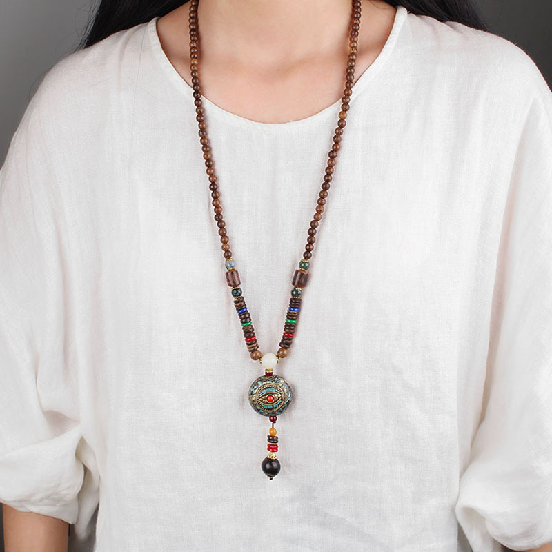 نيبال قلادة سترة سلسلة خشبية ب - مراجعة Men Accessories Nepal وسعره