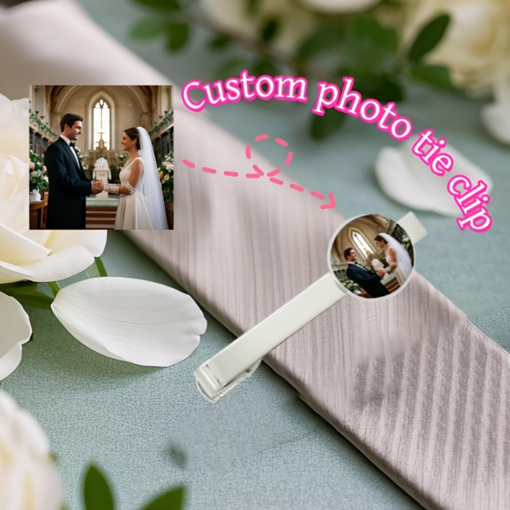 مشبك ربطة عنق مخصص منقوش بالصو - مراجعة Men Accessories Wedding وسعره