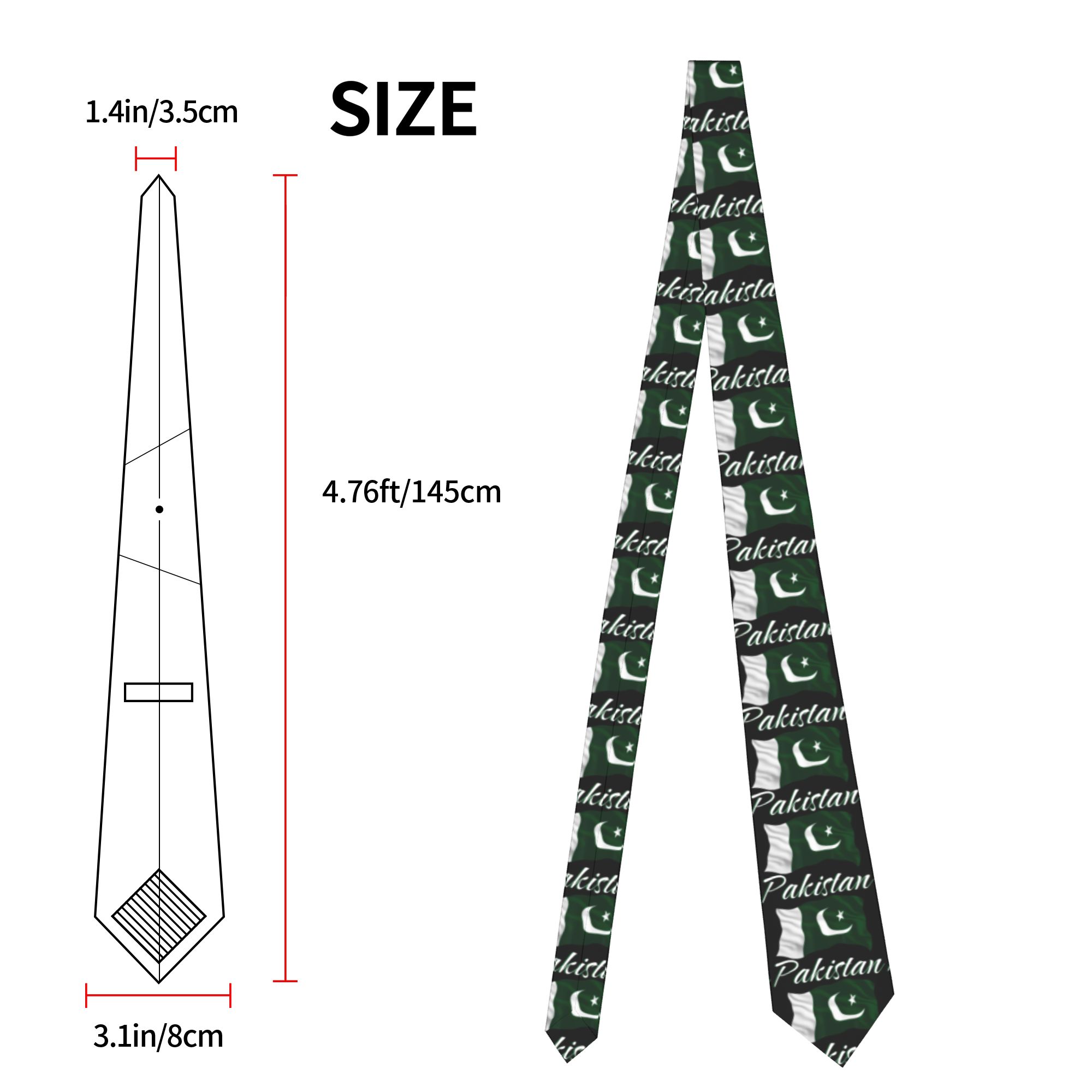 ربطة عنق رجالية بتصميم علم باك - مراجعة Men Accessories In Pakistan وسعره